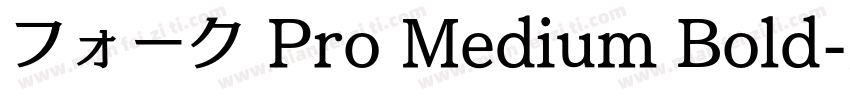 フォーク Pro Medium Bold字体转换
